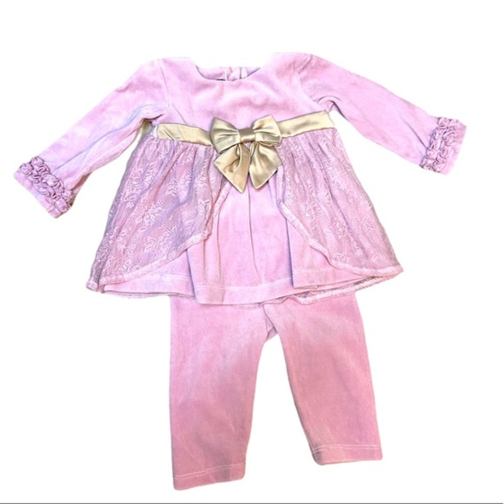 Wendy Bellissimo velour lace two piece set